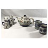 Polish Made Tea Set w/ Salt & Pepper Set