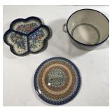Made in Poland Blue Rose Polish pottery (2)