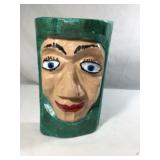 Handcarved Wood Decorative Face