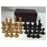Rosewood Lacquered Chess Set Pieces