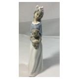 TENGRA  Figurine of Girl w/ Teddy Bear