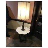 Mid Century Traditional Marble Table Lamp Combo