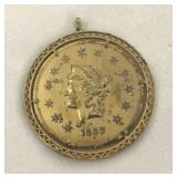 1855 Liberty $50 San Fransisco Medallion