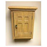 Religious Cross Wood Wall Cabinet w/ Key