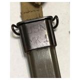 US Military US Navy M5A1 Bayonet and USN MK 1 Scab