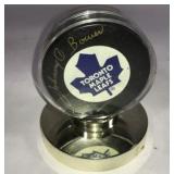 Autographed Johnny Bower Toronto Maple Leafs Puck