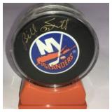 Autographed Bill Smith NY Islanders Puck