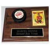 Marcel Dionne Detroit Red Wings Signed Puck and Tr