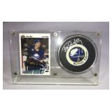 Brad May Autographed Buffalo Sabers Puck in Case