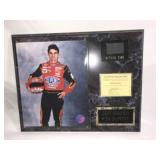 Jeff Gordon Memorabilia Plaque w/ Piece of Tire