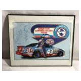 Signed Richard Petty Photo Framed under glass