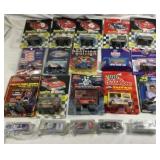 20 toy race cars all sealed in packaging