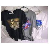 3 pair NASCAR T-shirts size L