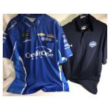 2 pair NASCAR quarter zip T-shirts size XL