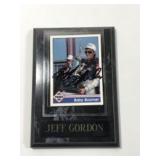Autographed Jeff Gordon Baby Boomer Card Plaque