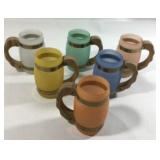 Siesta Ware Pastel Frosted Glass Barrel Mugs