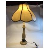 Vintage Table Lamp Featuring Fluted Base