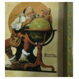 Norman Rockwell Metal Tray of Santa Claus