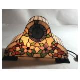 Tiffany-style Beautiful Illuminated Mantle Clock