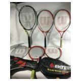 Wilson Tennis Rackets and 2 EKTELON Rackets