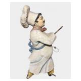 Vintage Heavy Plaster Restaurant Advertising Chef