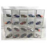 25 Race Cars in collectible display cubes
