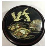 Vintage Japanese Lacquerware Rotating Serving Tray