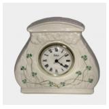 Belleek Irish Parian Porcelain Mantel Clock