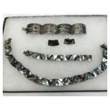 Mexican Sterling Abalone Inlay Jewelry Collection