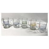 Notre Dame Gippers Glass Beer Mugs (5)