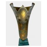 Kristal Art Iridescent Glass Vase
