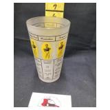Mixed drink recipe glass