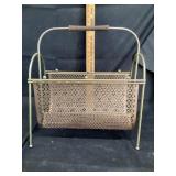 Mid-century modern metal magazine rack