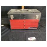 Metal all trade toolbox with tools project 17 x 9