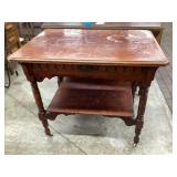 East Lake parlor table approximately 25 x 35 x 2