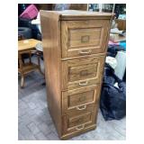 Oak four drawer file cabinet approximately 18 1