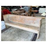Primitive church pew approximately 74 x 16 x 31