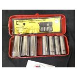 Seven piece deep well sockets