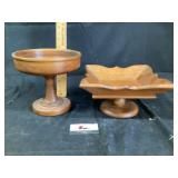 Mid-century modern wooden table centerpieces