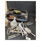 Stanley tool caddy with wrenches and miscellaneous