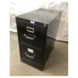 Metal two draw file cabinet approximately 15 x 2