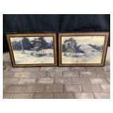 Wagon prints approximately 23 1/2 x 17 1/2 tall