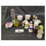 Salt and pepper, shakers, and figurines