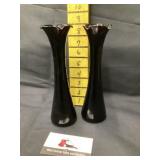 Black amethyst vases