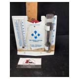 Metal rain, gauge thermometer, Mid-America
