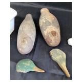 Wooden duck decoys