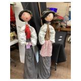 Oriental dolls, approximately 52 inches tall