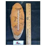 Wood plaque thermometer, Jefferson, Iowa
