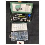 Quarter and 3 inch drive socket set and nut and