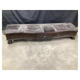 Wood shelf approximately 17 1/2 x 58 x 10" tall